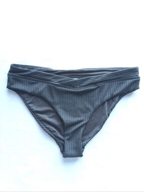 Jets Bikini Bottom Swim  Ribbed Dark Green Women's Size 12 CA 10 US